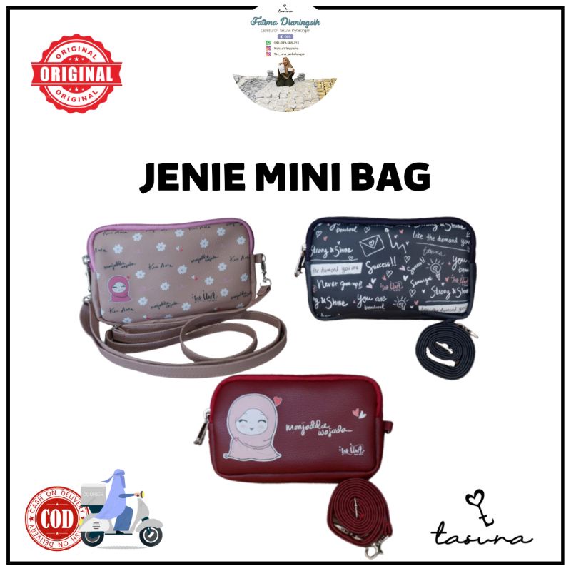 JMB 03 TAS SELEMPANG TERBARU JENIE MINIBAG PINK TAS JINJING TAS SELEMPANG 2IN1 TAS UNA BY NYOONYO
