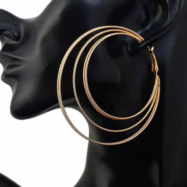 Anting Bulat 3 Lapis