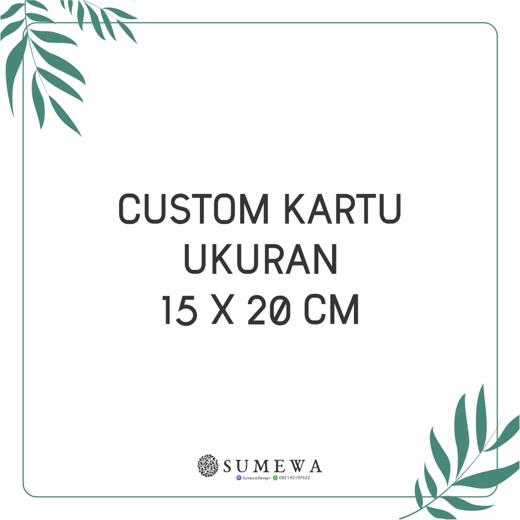 Jual Custom Kartu Ucapan Ukuran 15x20 cm Indonesia|Shopee Indonesia