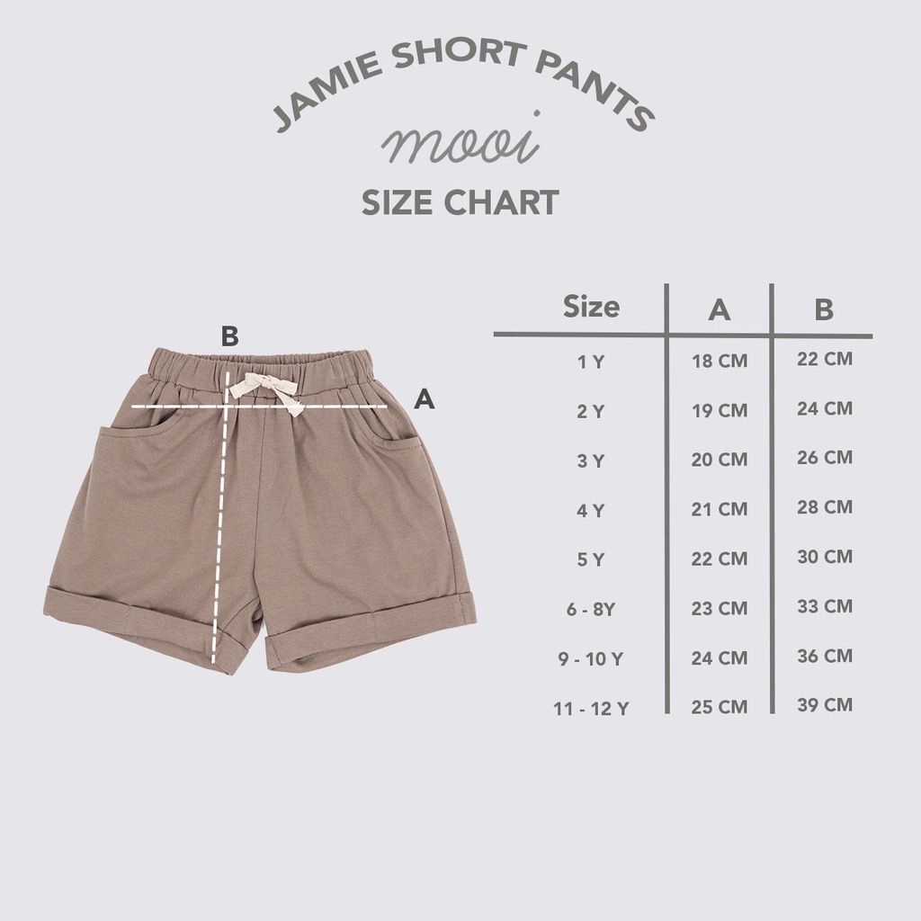 Mooi Jamie Short Pants - Celana Pendek Anak / Celana Murah Anak 1-12 Tahun