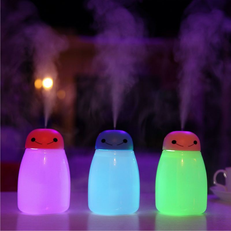 Baymax Mini Pelembab Ruangan Aroma Terapi - Lampu Tidur RGB Humidifier