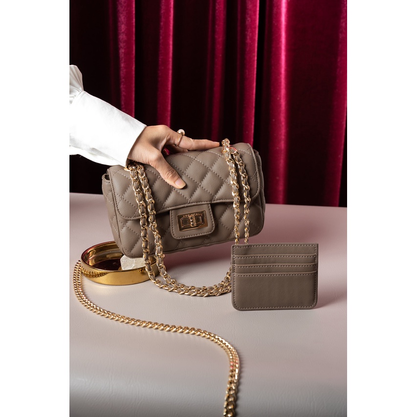 Tas Wanita Boston Classic Mini Taupe - Local.ID