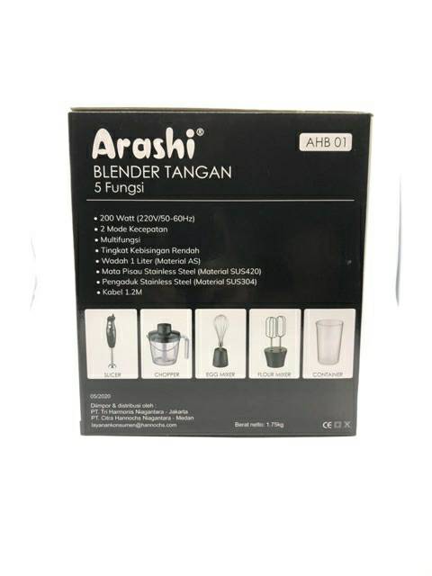 Hand blender ARASHI AHB 01 - 5 in 1 mixer - chopper - food processor