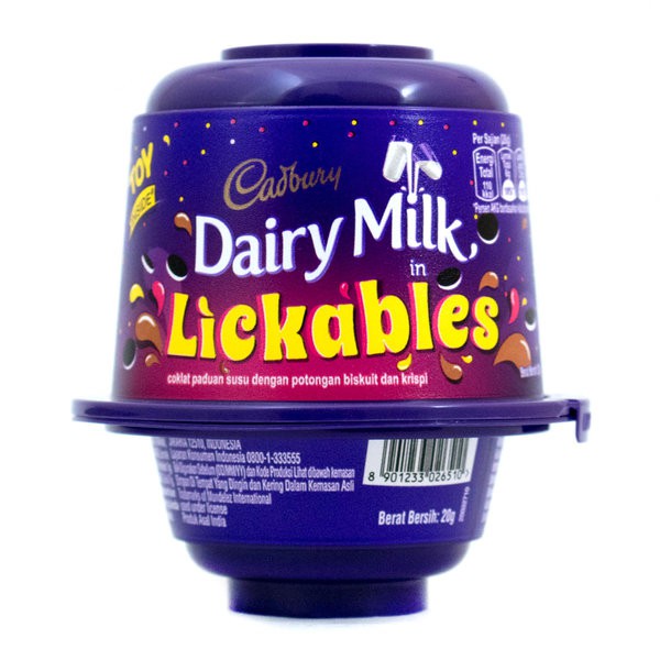 

CADBURY Dairy Milk Chocolate In Lickables 20g - Cokelat Biskuit