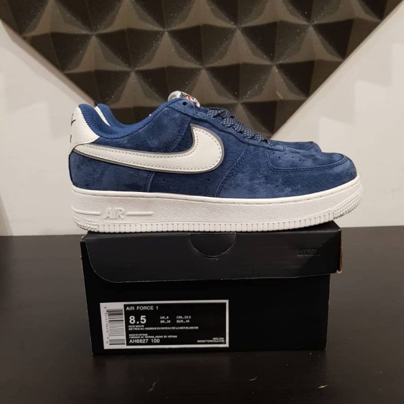 Nike Air Force 1 Low Suede Midnight Navy Blue