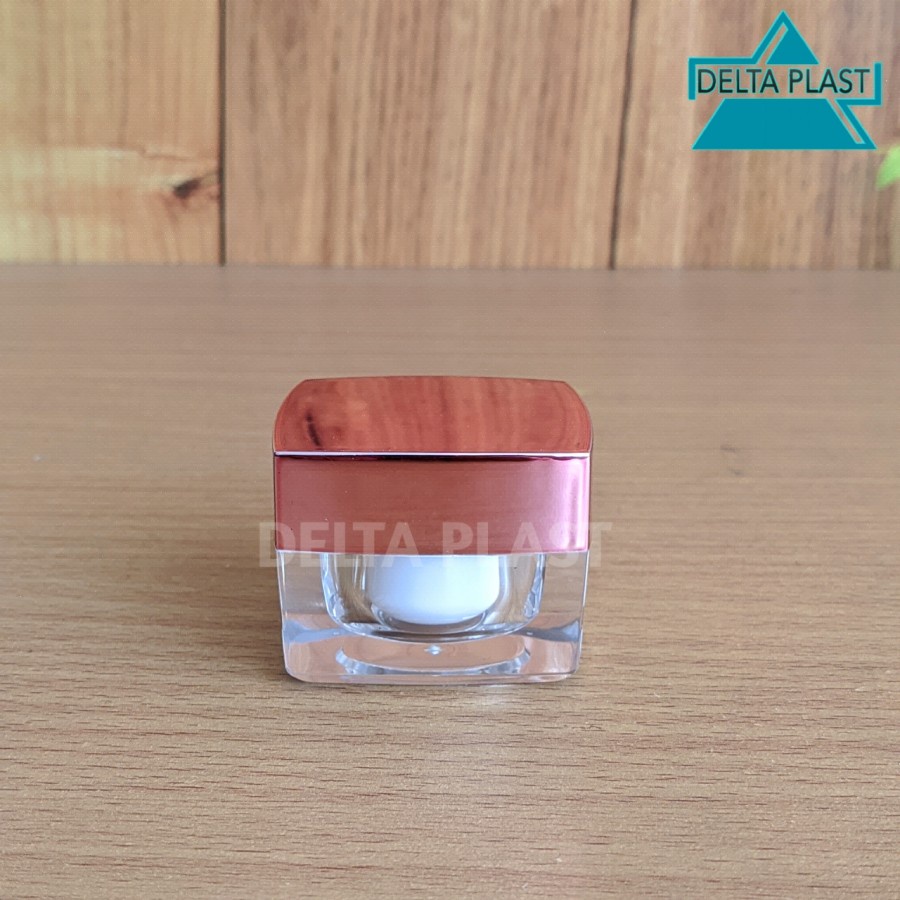 pot cream 10gr acrylic kotak / Pot acrylic 10gr - Rose gold