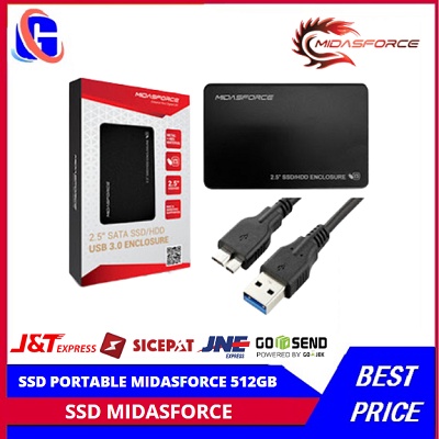 SSD PORTABLE MIDASFORCE 512GB USB 3.0 - SSD EKSTERNAL 512 GB New