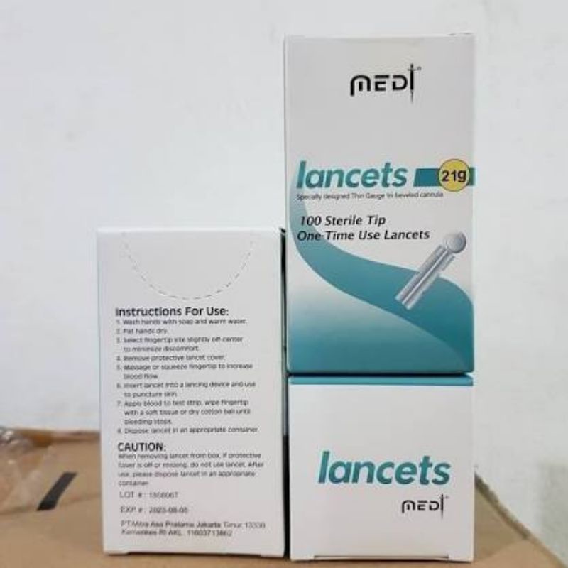 JARUM LANCET 21 G MEDILANCE . JARUM UNTUK BEKAM BASAH
