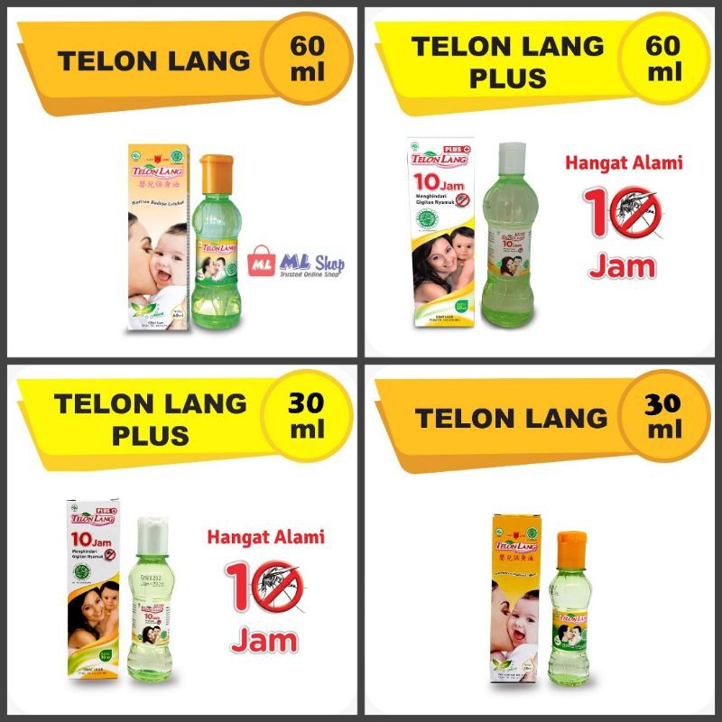 Caplang Telon Lang & Telon Lang Plus 60ml 30ml | minyak telon lang