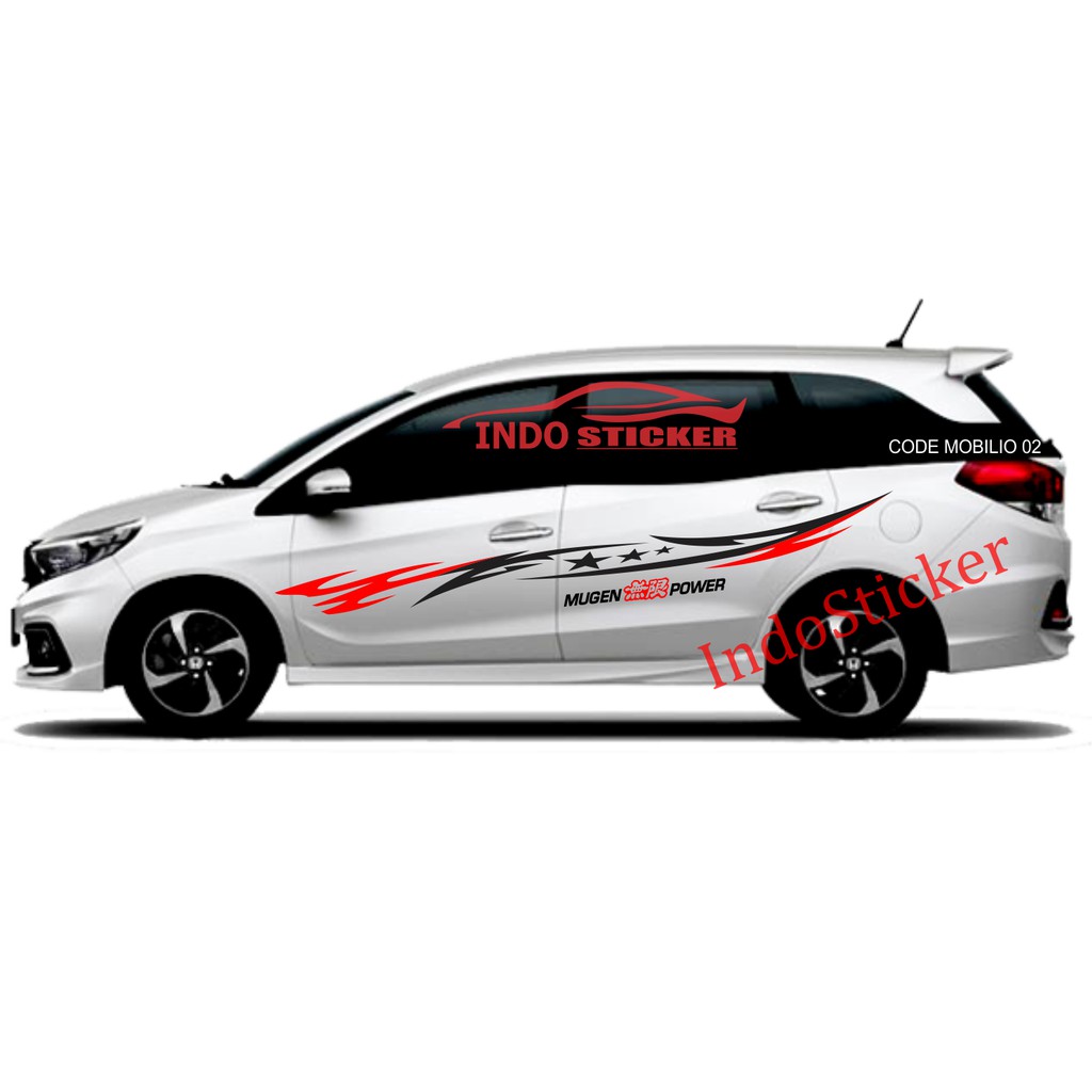 Cutting Stiker Mobil Honda Mobilio Stiker Mugen Mobilio Sticker