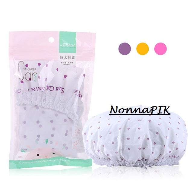 Shower Cap / Topi Mandi Polkadot