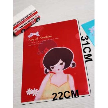 

Korean Stationary Educationshop Map File Ribbon Girl (Isi 2)