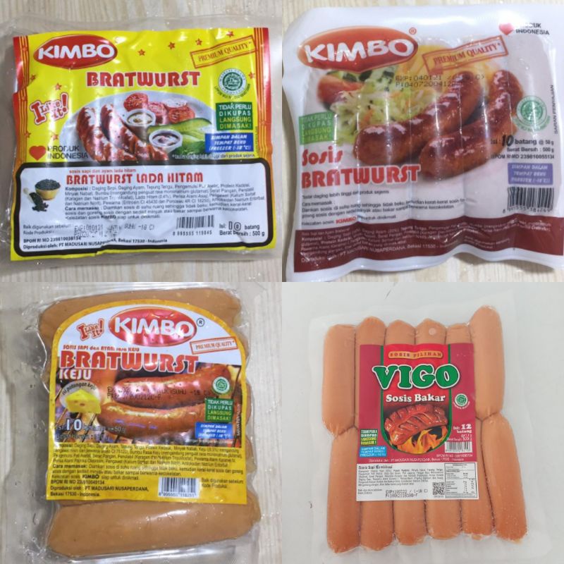 

KIMBO DAN VIGO SOSIS BAKAR BRATWURST 500gr