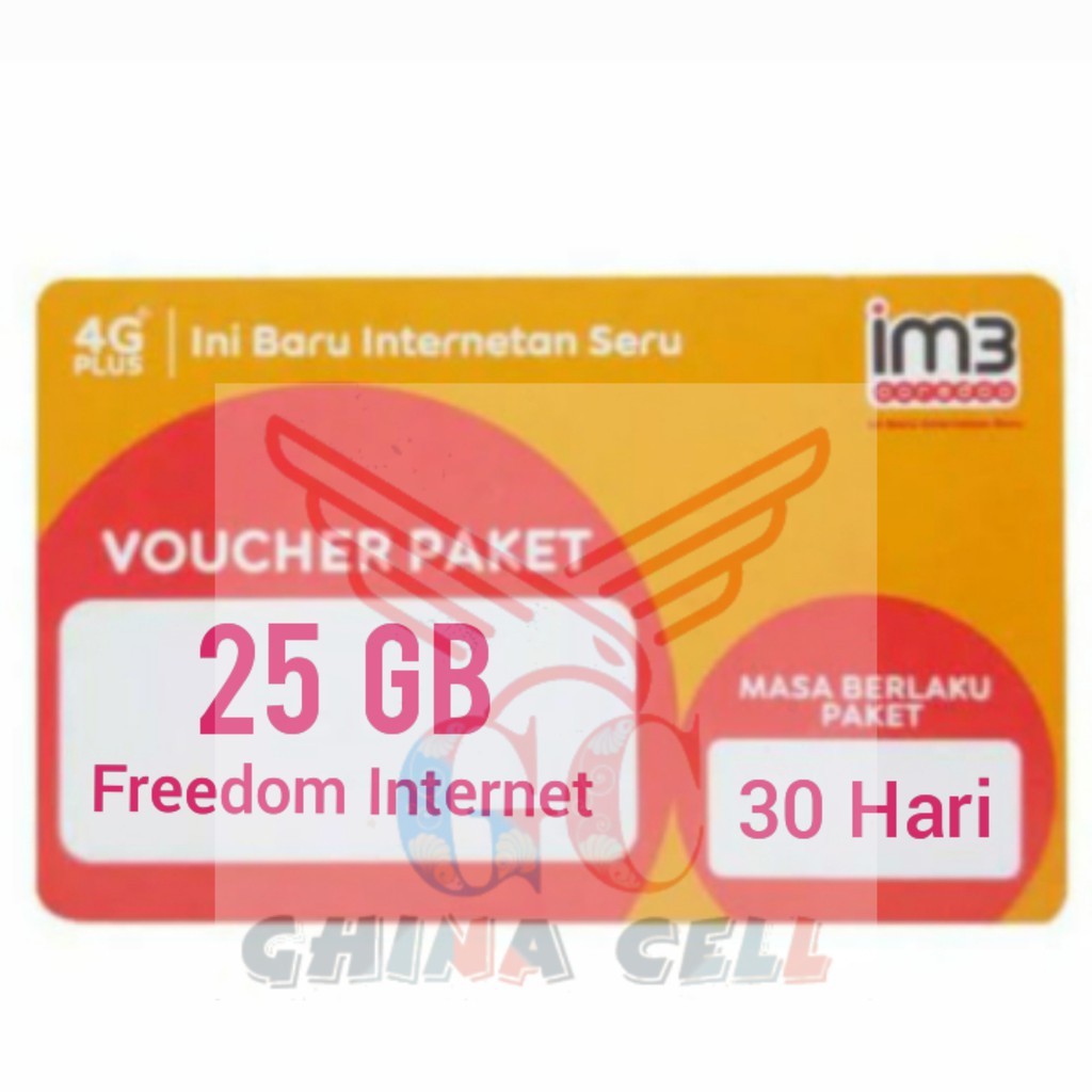 Voucher Indosat Freedom Internet 25 GB