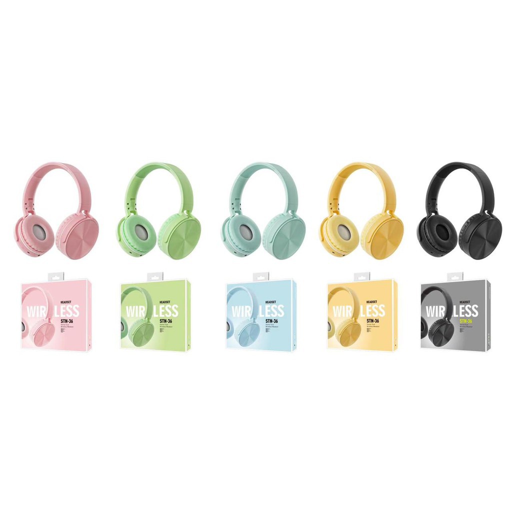 Headphone Macaron Y08 / Stn 36 Over Ear Bluetooth Wireless