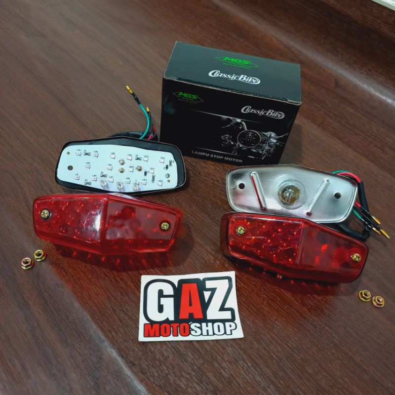 Stoplamp CB BSA LED Kotak Lampu Stop Kodok Belakang CB Glatik HEREX