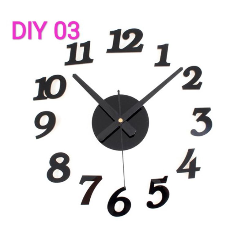 Jam Dinding DIY Unik Quartz Wall Clock Creative Dekorasi Interior-DIY 03