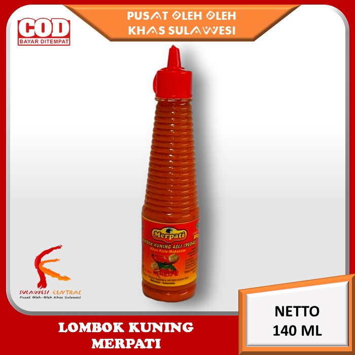 

MERPATI Lombok Kuning Saos Sambal Pedas khas Sulawesi 140 ml