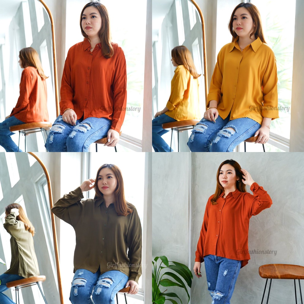 GFS LUGI RAYON DIAMOND BATWING SHIRT