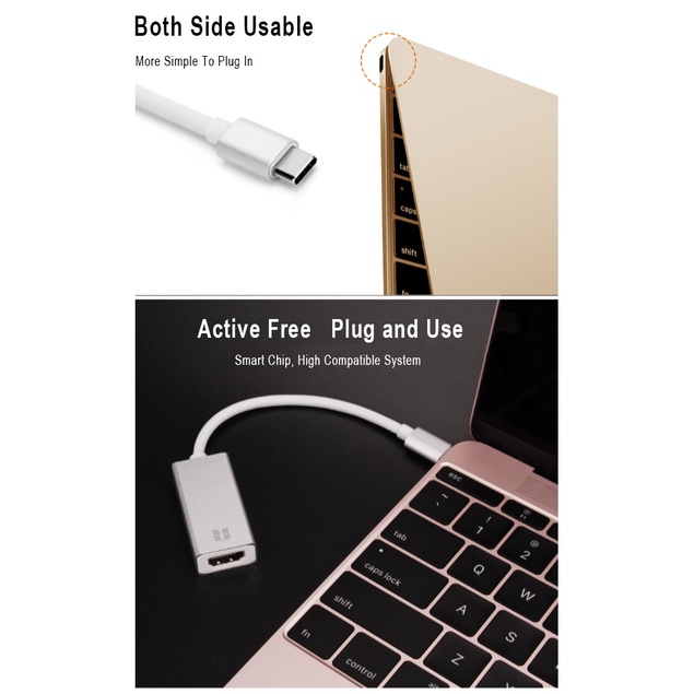 ONTEN OTN-9532 - Type-C to HDMI 4K 60Hz Adapter - Converter Adapter USB-C ke 4K HDMI - Support 60Hz