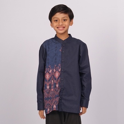 ELZATTA Koko Sarimbit Anak Nanjana Boy - Baju Anak Muslim Laki - Laki - Baju Muslim Anak Cowok - Kok