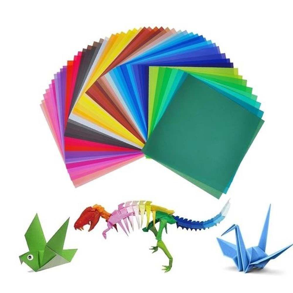 Agustina Origami 10warna Anak Rumah Mainan Anak Kertas Lipat Untuk DIY Square Backdrop Wall Color Paper