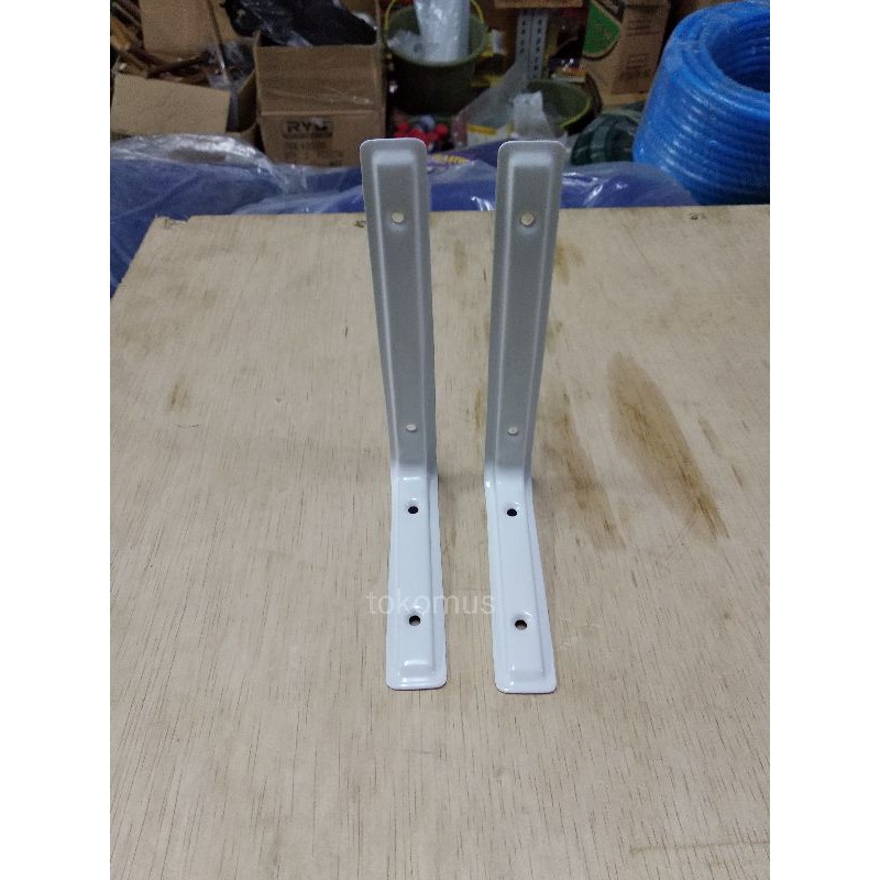 BESI SIKU SOKONG RAK DINDING L SHELF BRACKET PUTIH TEBAL 120X170 MM-IGM