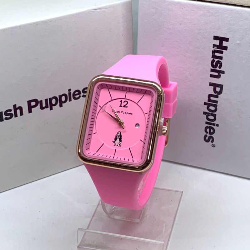 Jam Tangan Wanita Hush Puppies Analog Tanggal Aktif / jam tangan Fashion Remaja Hush Puppies Rubber warna