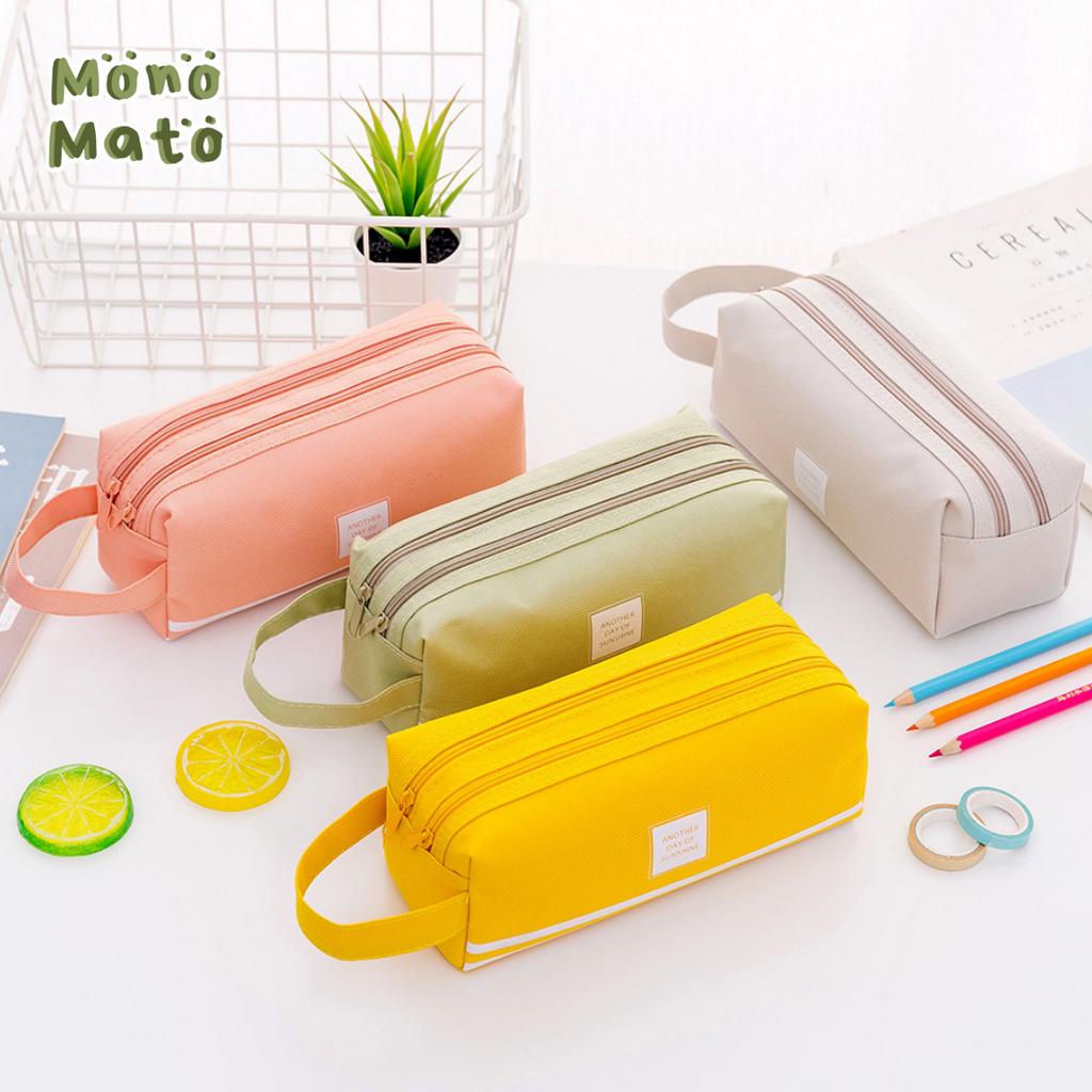 

MONOMATO.ID - DOUBLE ZIPPER PENCIL CASE / TEMPAT PENSIL JUMBO LUCU PASTEL ALA KOREA
