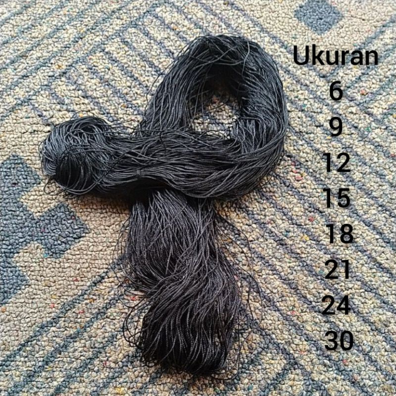 benang nylon uk 6 9 12 15 18 21 24 30 untuk gelang kalung dan tasbih(kuat tahan lama)