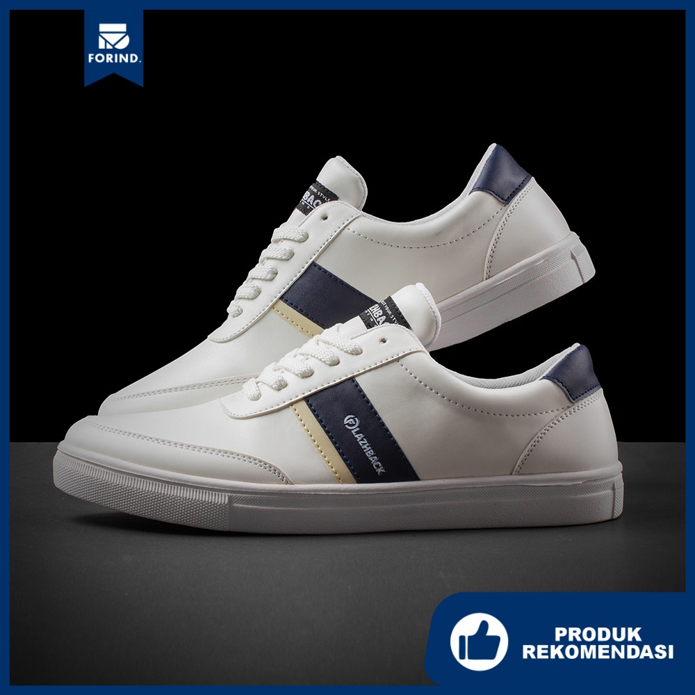 Hero White Blue | Sepatu Sneakers Putih Casual Original Polos Pria Cowok Ori Footwear | Flazhback x FORIND