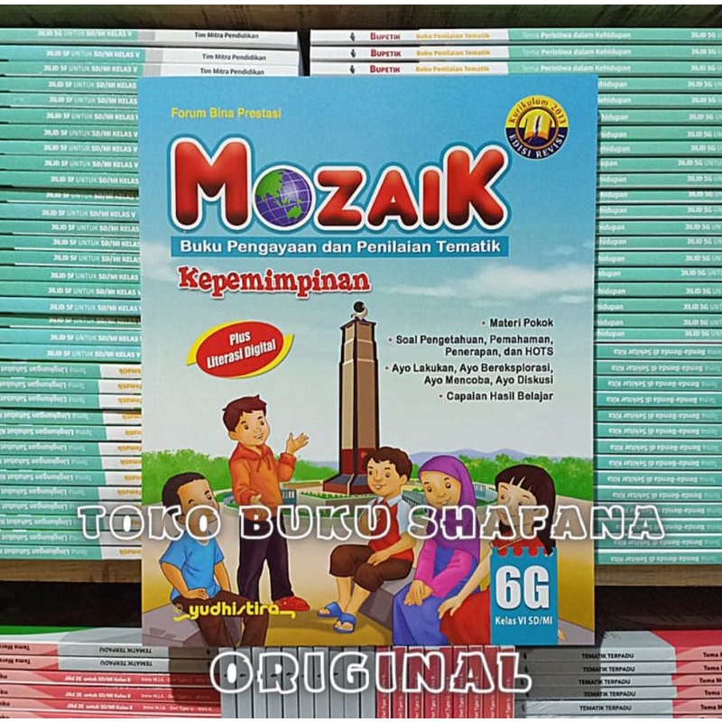 Paket 4 Buku Mozaik 6F 6G 6H 6I Yudhistira Kelas 6 SD K13 Revisi - Pengayaan &amp; Penilaian Tematik