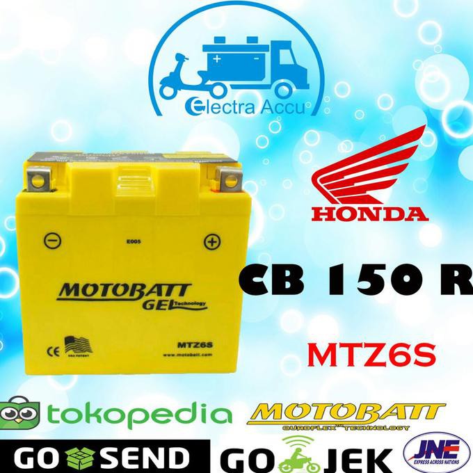 Aki motor honda CB150R motobatt MTZ6S Aki Kering