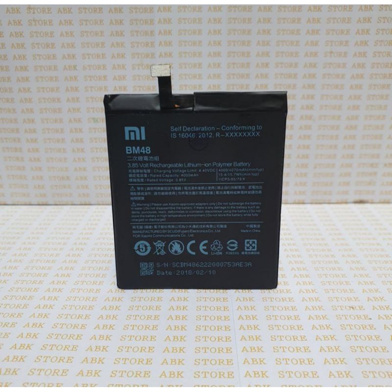 BATTERY BATRE BATRAI BATERAI XIAOMI MI NOTE 2 BM48 ORIGINAL