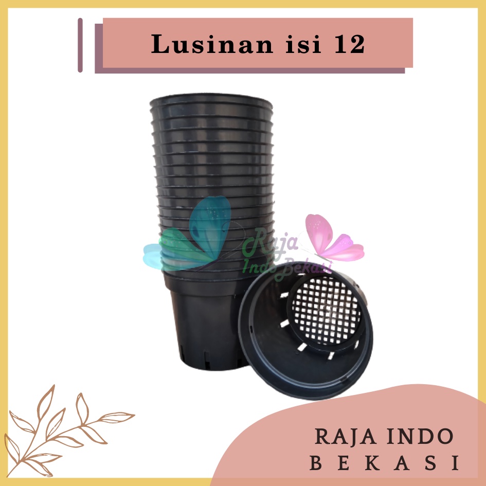 LUSINAN Pot Anggrek 17 Hitam Isi 12 Pcs TERMURAH GROSIR Pot Anggrek Lusinan Hitam Murah Termurah