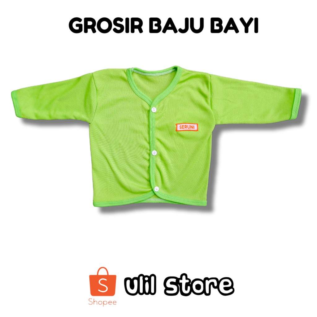 Baju Bayi Tangan Panjang Polos Bis Seruni Baby Newborn 0-4 Bulan-1