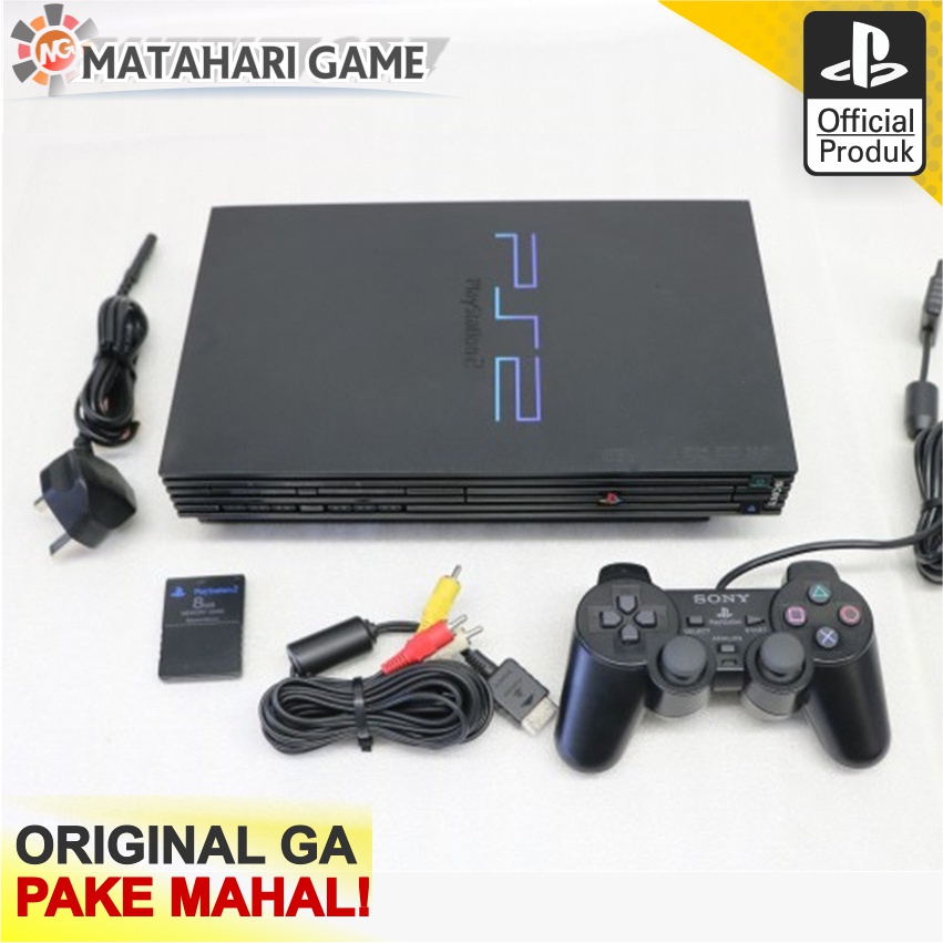 PS2 75Game Paket Lengkap - Sony Playstation Fat HDD60GB +Free 2Stik +75 Game