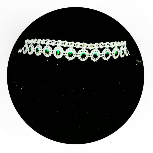 Nature Green Fantasy Diamond Choker Necklace | Kalung Handmade Premium Collection