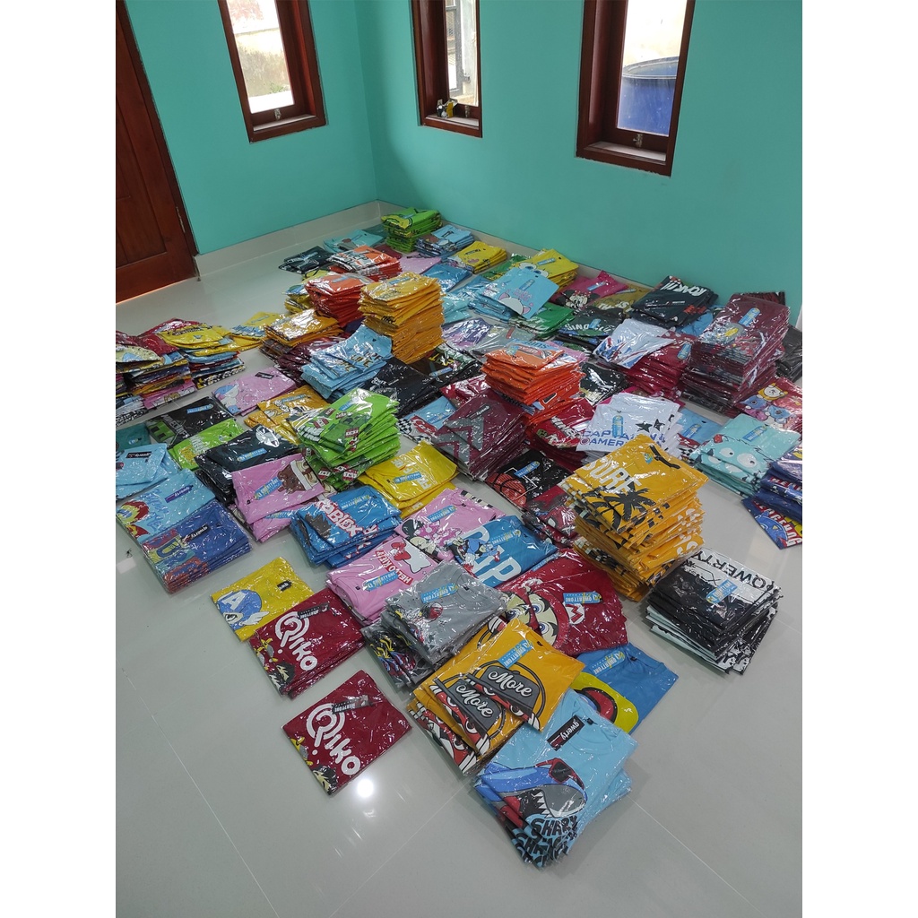 Kaos Anak Distro Karakter Motif Random