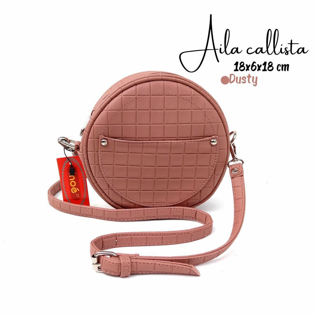 AILA CALLISTA By Inoe Tas selempang slempang slingbag bahu wanita cewek tas bulat kekinian fashion m