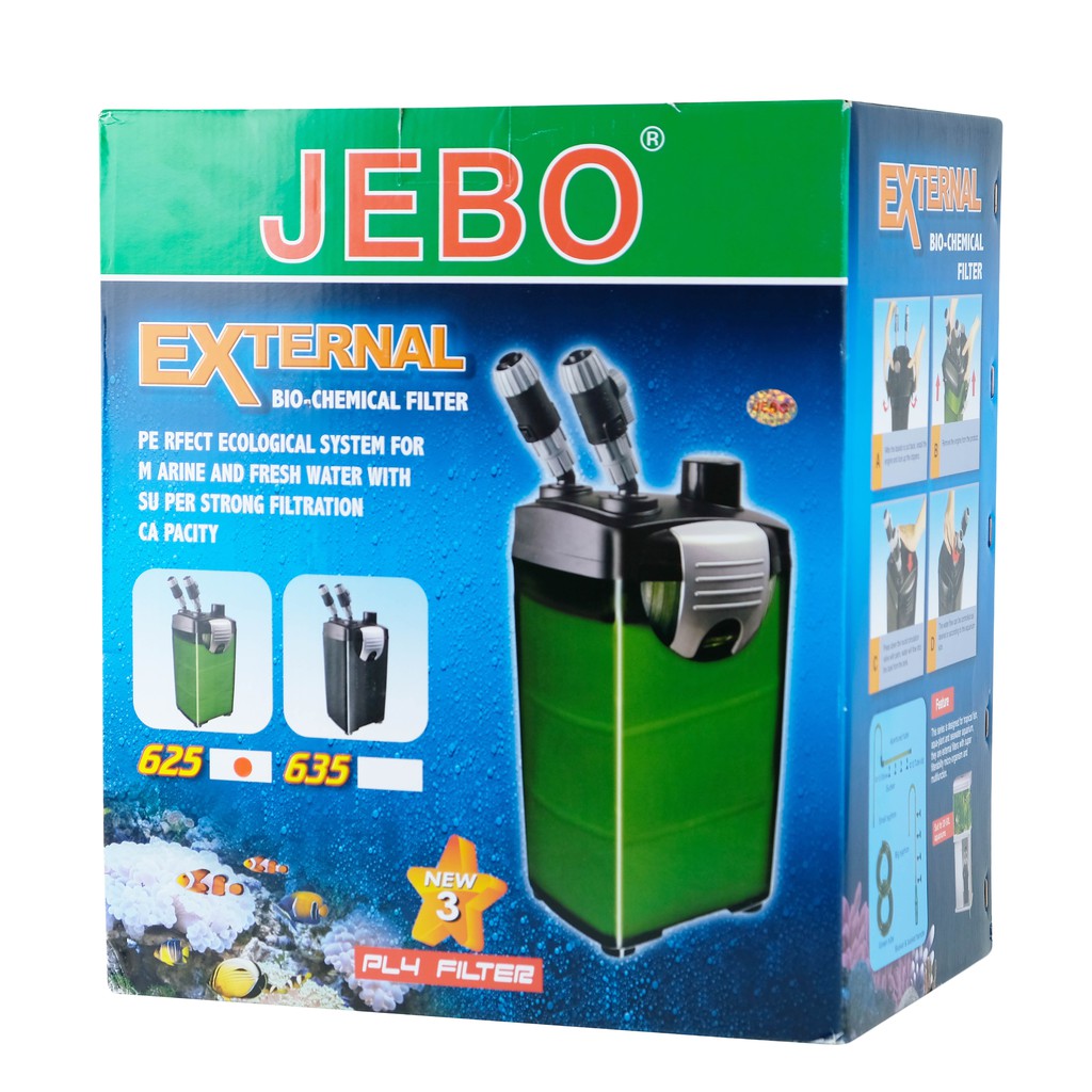 JEBO 625 EXTERNAL FILTER AQUARIUM AQUASCAPE AKUARIUM CANISTER