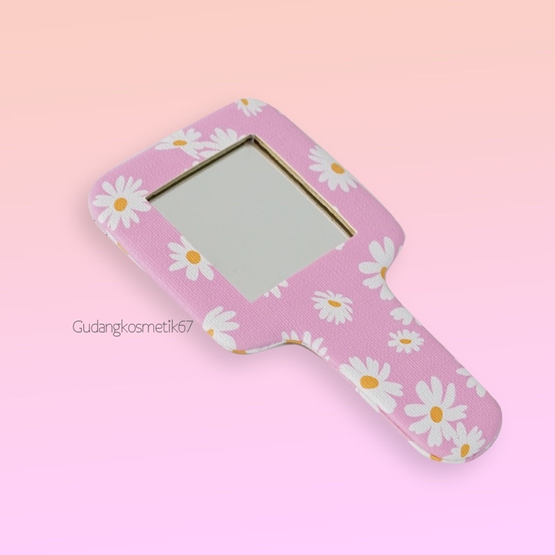 KACA GENGGAM MURAH CERMIN GENGGAM MURAH KACA CROCO MURAH KACA BUNGA MURAH KACA GENGGAM MS GLOW KACA MS GLOW TERMURAH-KACA GGM BUNGA PINK