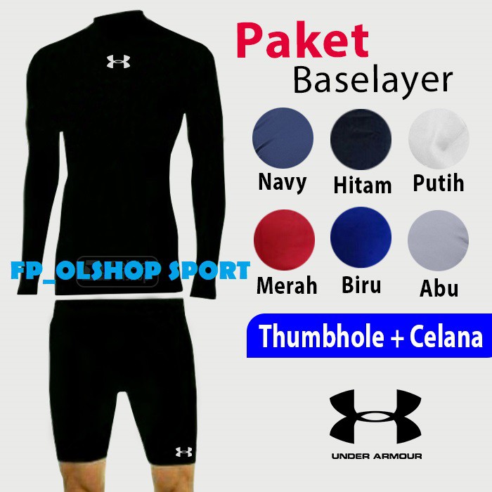 PAKET STELAN MANSET BASELAYER LONGSLEEVE DAN CELANA PENDEK BASELAYER NIKE