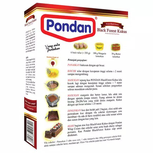 Pondan Black Forest Kukus 400gr