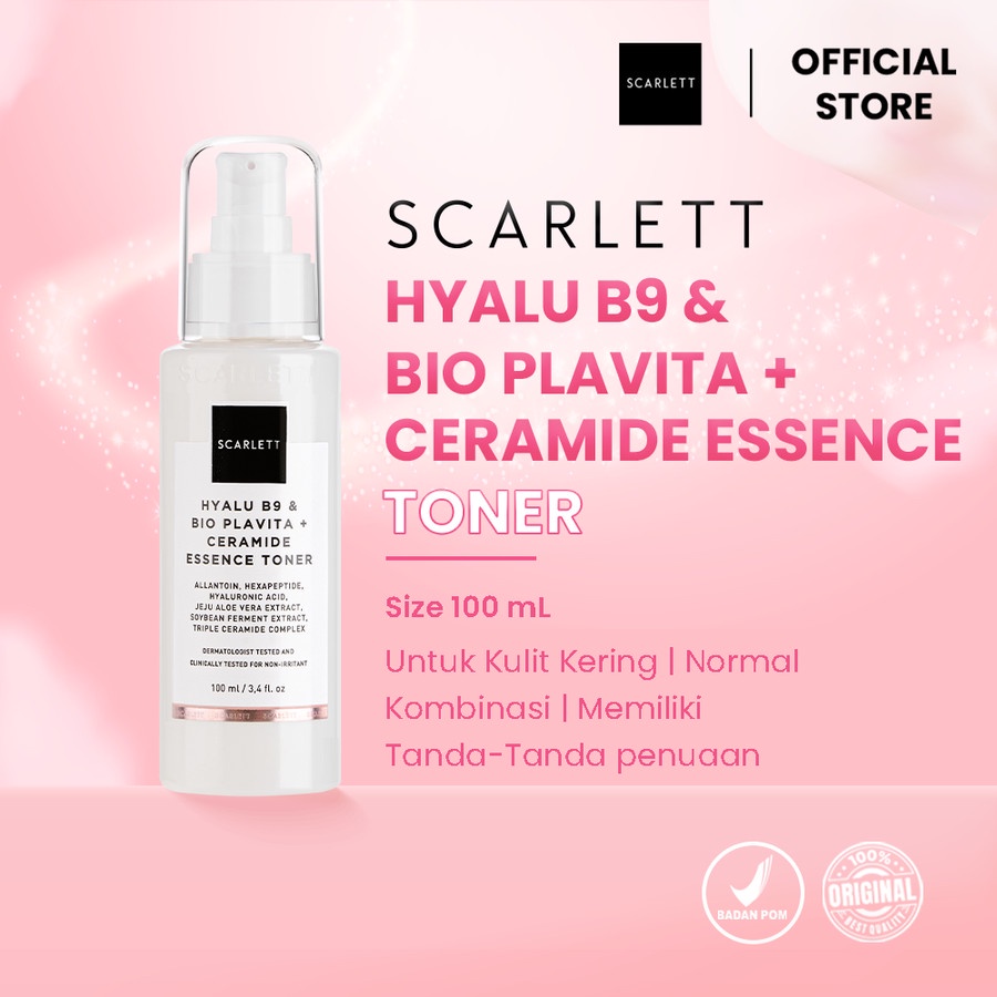 Scarlett Whitening Hyalu B9 + Bio Plavita &amp; Ceramide Essence Toner - 100Ml