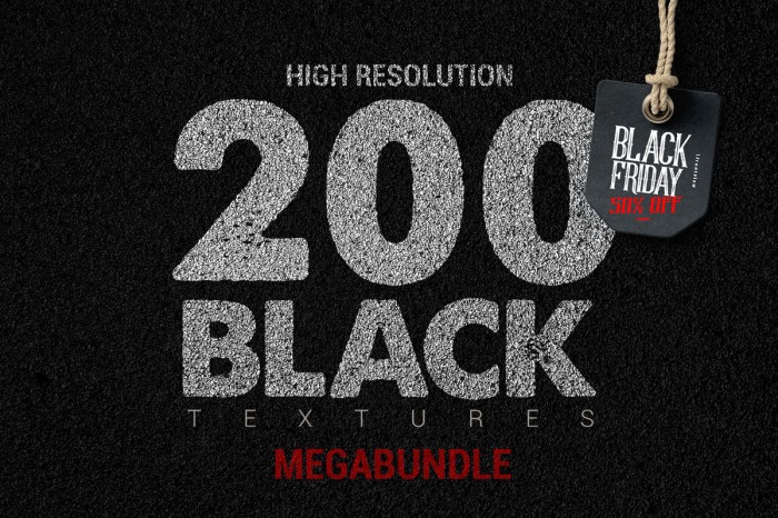 MEGA BUNDLE BLACK TEXTURES X200 - JPEG Ultra HD