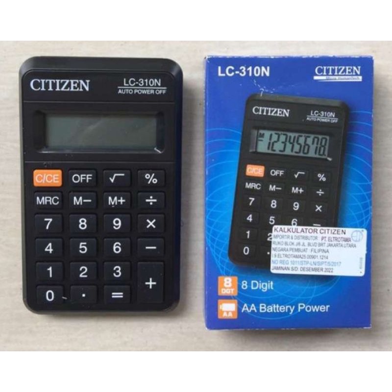 

Kalkulator Calculator Citizen 8Digit LC-310III*ChiaChia*