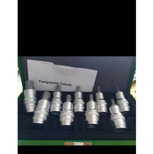 Kunci Sok L Bintang Tekiro 9 Pcs Star Socket Bit Kunci L Bintang Tekiro Sok Bintang