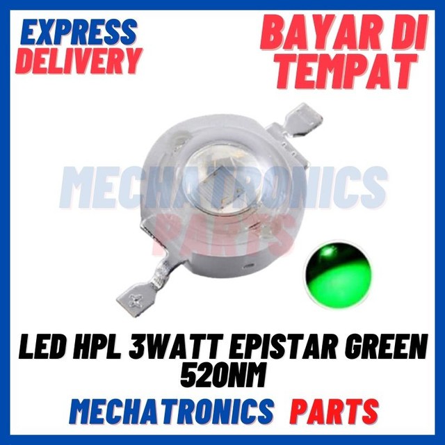 [DSP-9325] LED HPL 3WATT EPISTAR GREEN 520nm