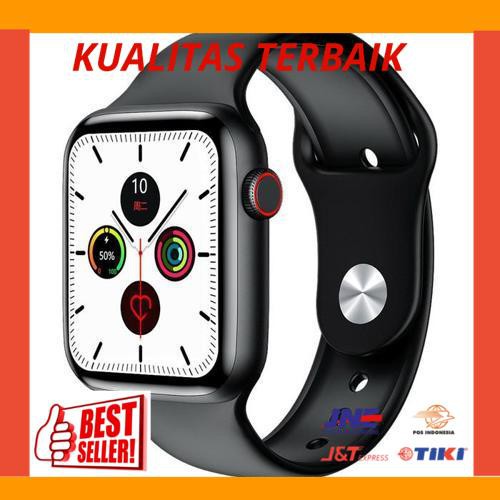 New IWO W46 SMARTWATCH 44MM 1.75 inch WIRELESS CHARGING - Hitam